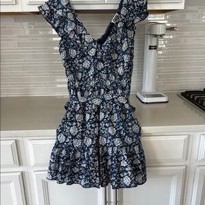 Floral Blue Mini Dress